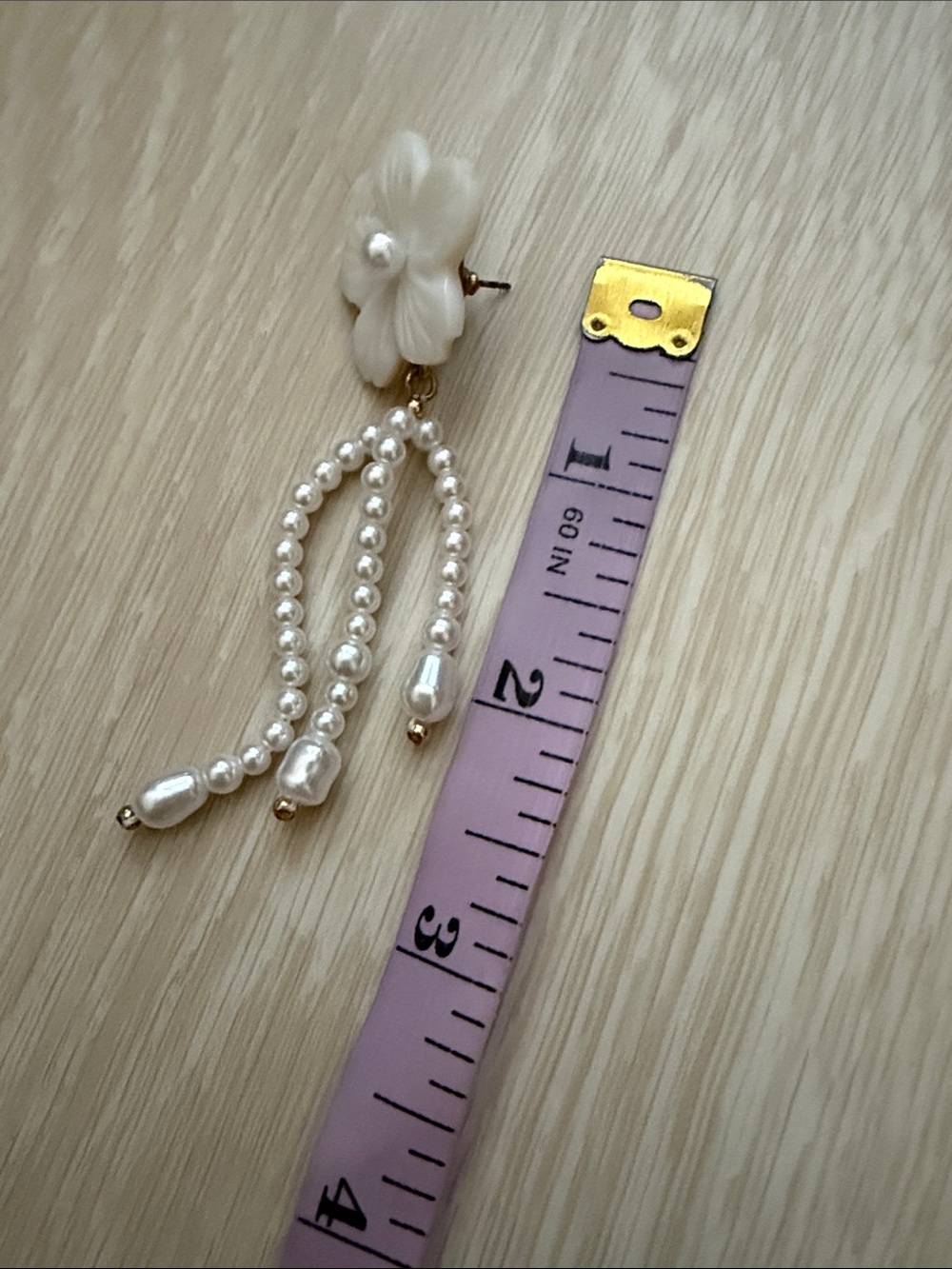 ✨White Floral Pearl Drop Earrings for Women - Picture 6 of 6